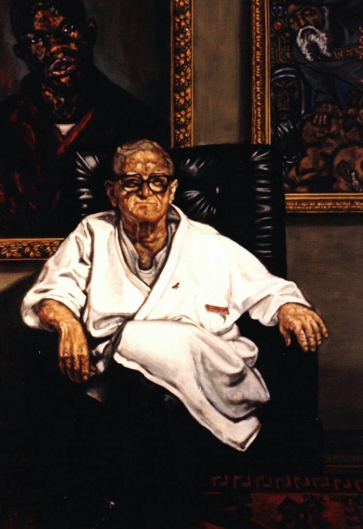 Portrait: Oil on canvas. Dr Daniel Solomon, life size on a canvas 